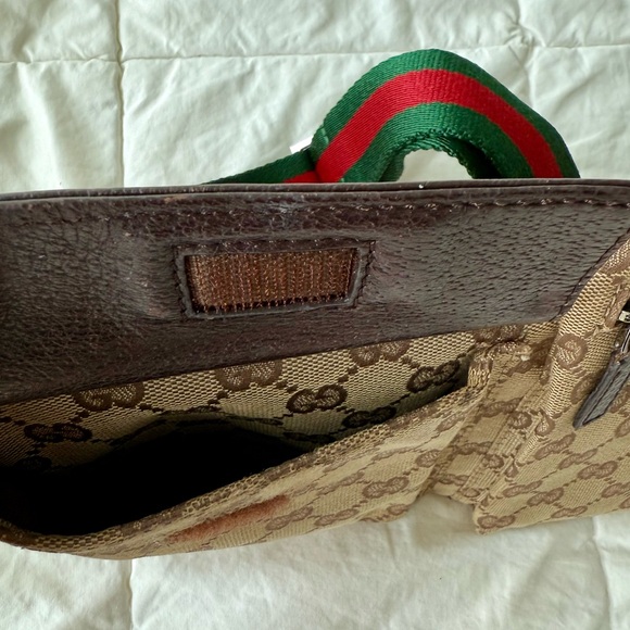 GUCCI | Brown GG Canvas Double Pocket Belt Bag - Picture 4 of 7